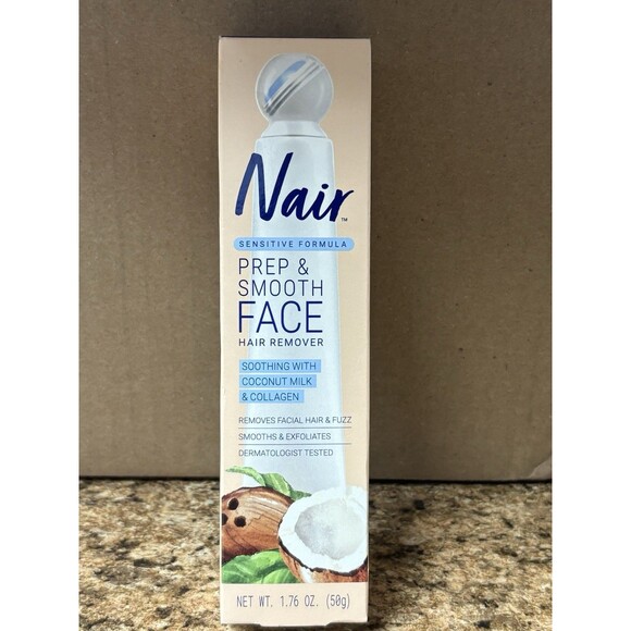 New Nair Sensitive Formula Prep & Smooth Face Hair Remover, 1.76 Oz 1 Pack - Picture 1 of 2